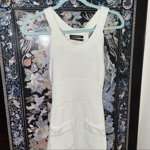 Crochet knit slim bodycon midi dress